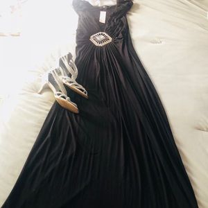 Not for sale. Closet Gem black gown & crowned gem.